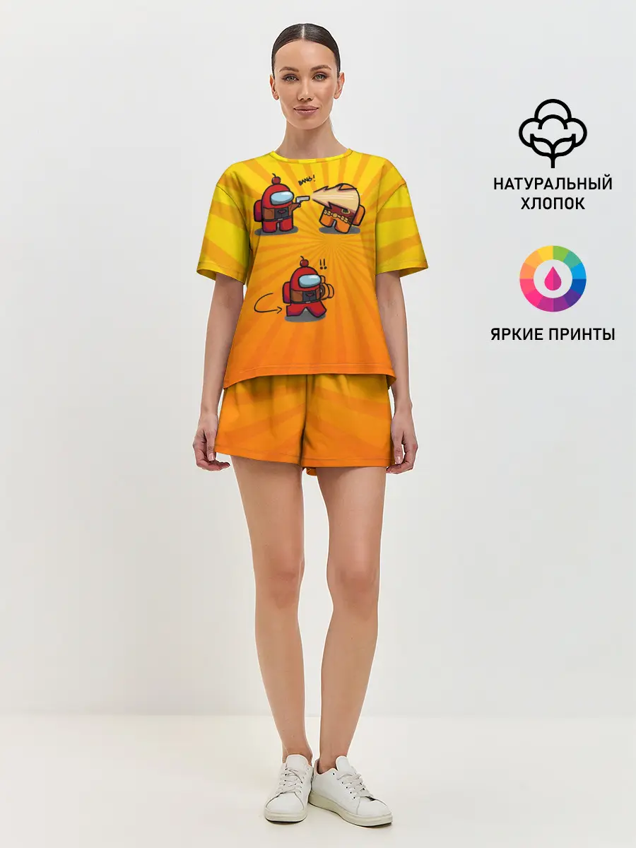 Женская пижама с шортами / Among Us