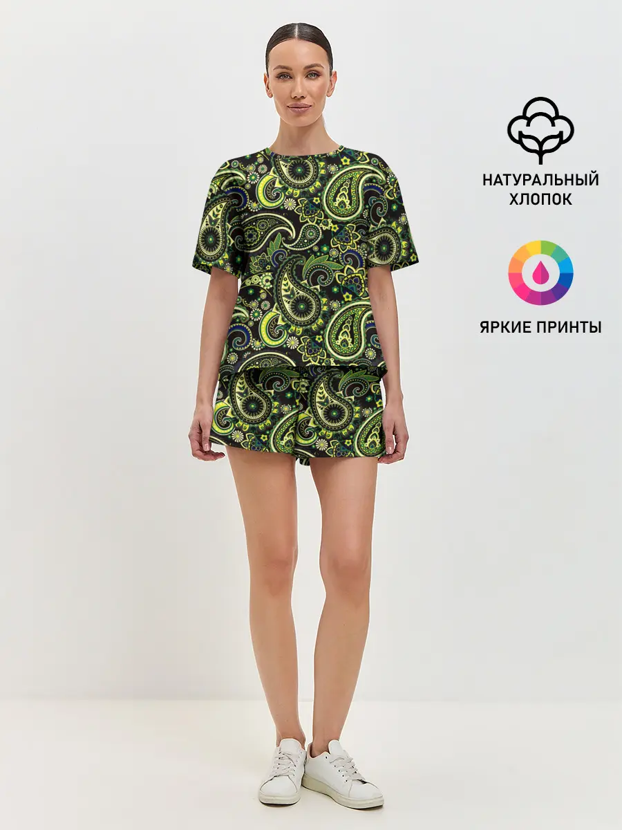 Женская пижама с шортами / Молекулярный рисунок