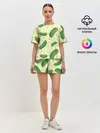 Женская пижама с шортами / Огурчики
