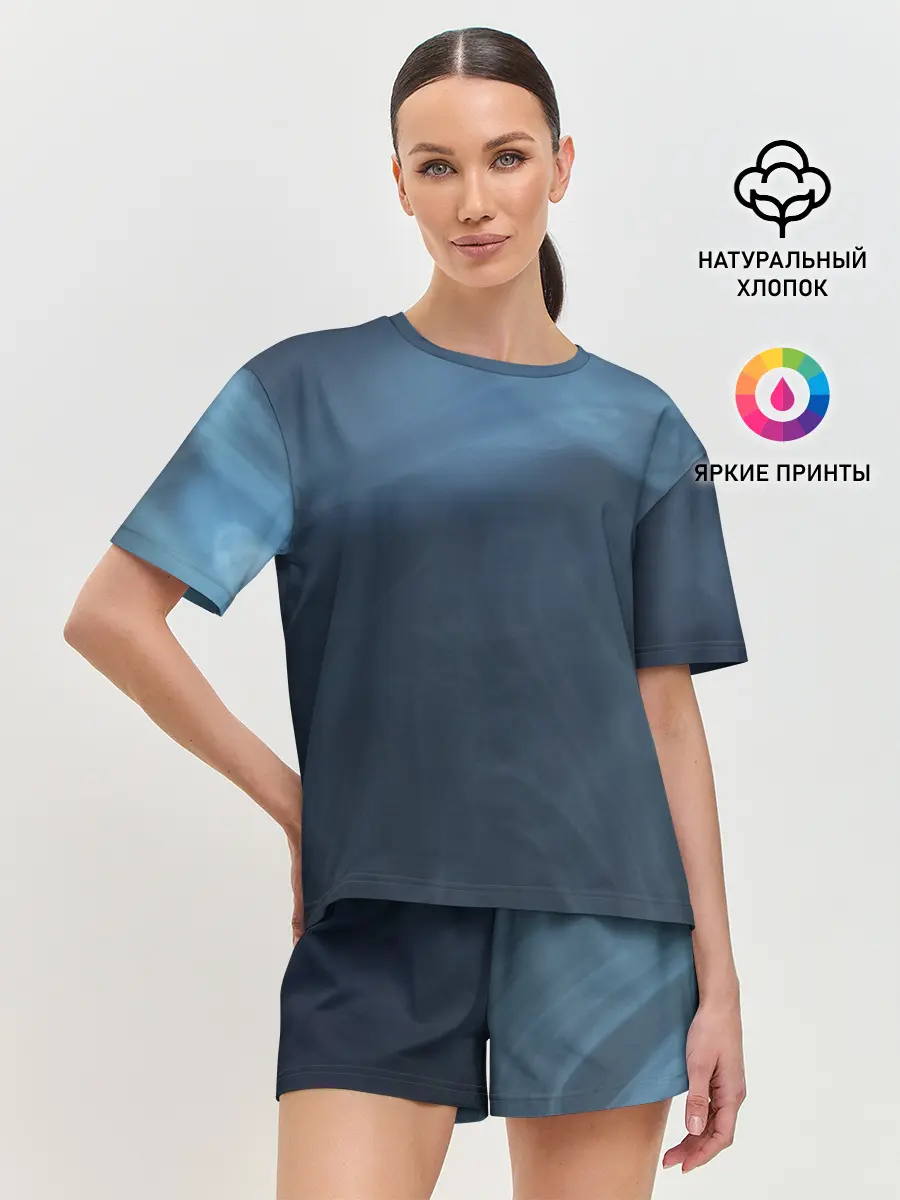 Женская пижама с шортами / Дымчатый