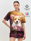 Женская пижама с шортами / Вельш-корги