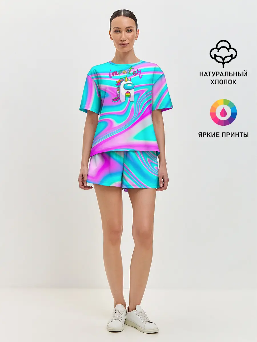 Женская пижама с шортами / Impostor Unicorn