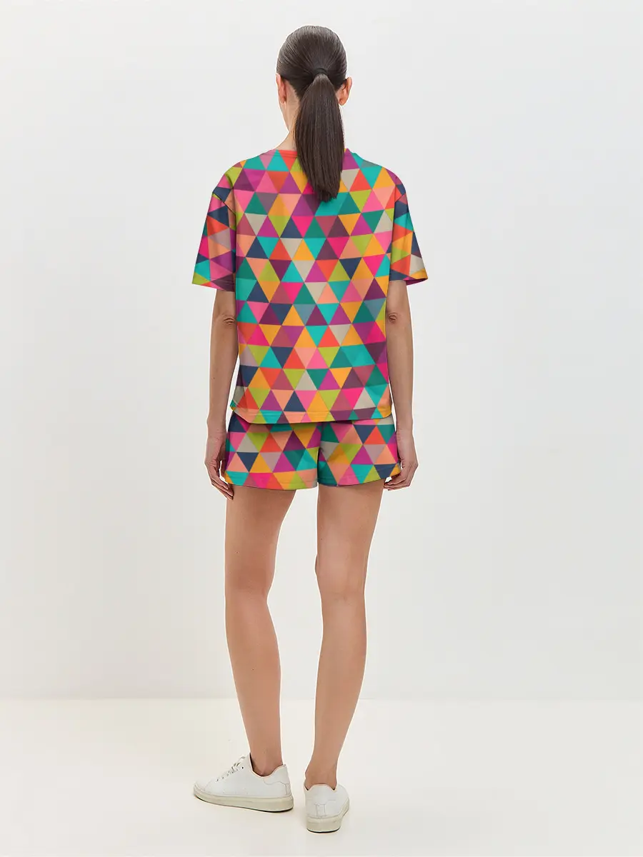 Женская пижама с шортами / Котик