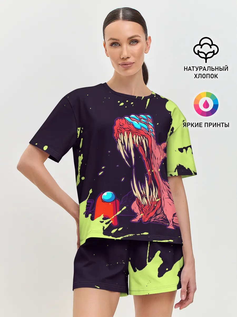 Женская пижама с шортами / AMONG US - MONSTER