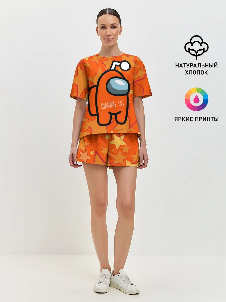Женская пижама с шортами / Among Us