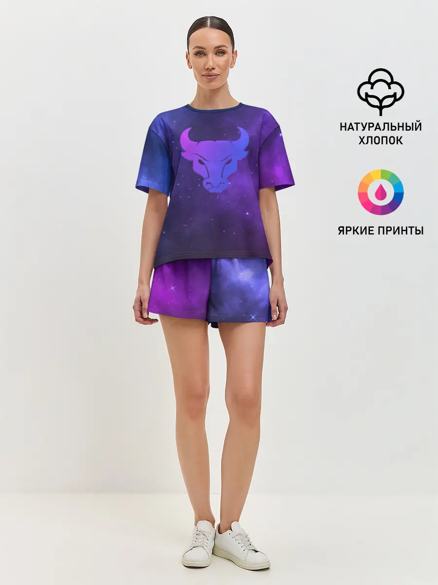 Женская пижама с шортами / Бык