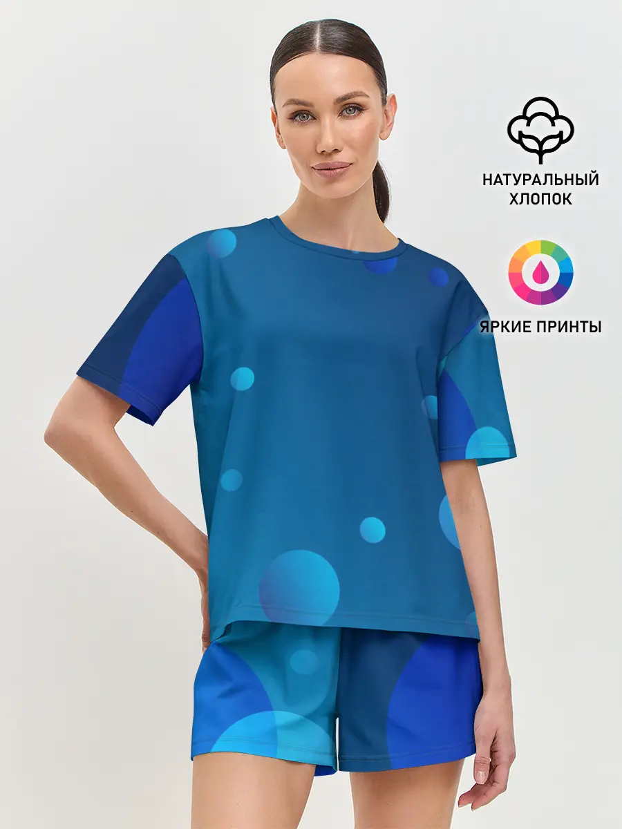 Женская пижама с шортами / Пузыри