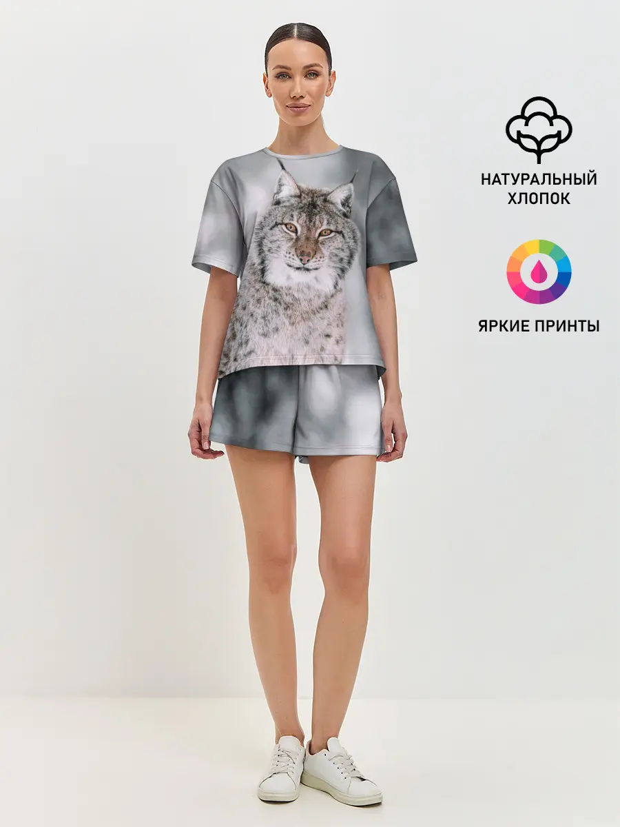 Женская пижама с шортами / Рысь