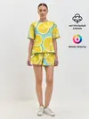 Женская пижама с шортами / лимончики