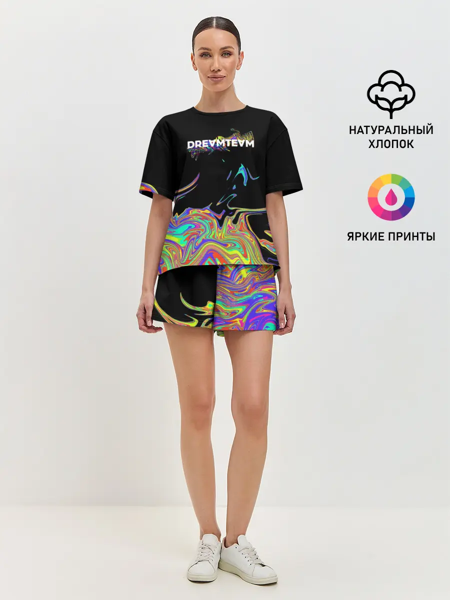 Женская пижама с шортами / Rainbow Dream Team