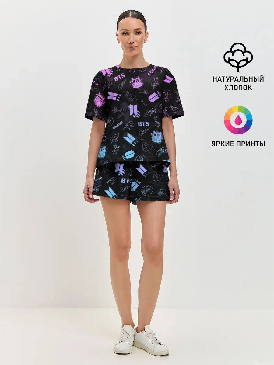 Женская пижама с шортами / BTS