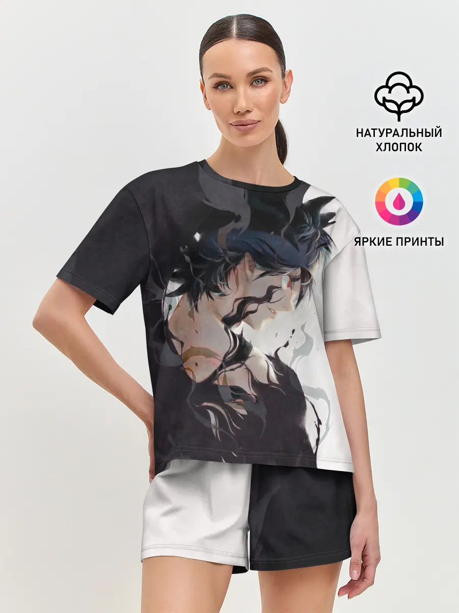 Женская пижама с шортами / Black Asta