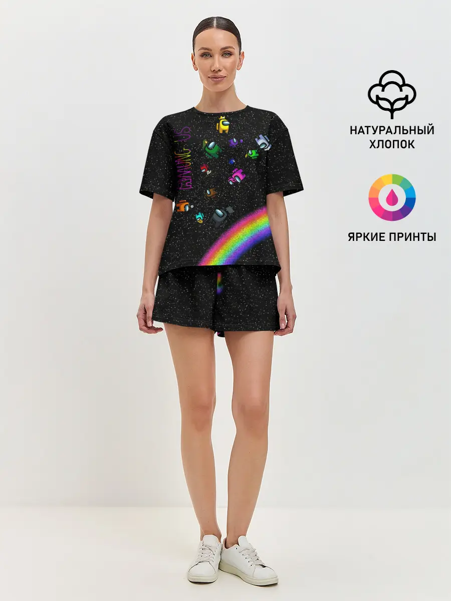 Женская пижама с шортами / Among Us