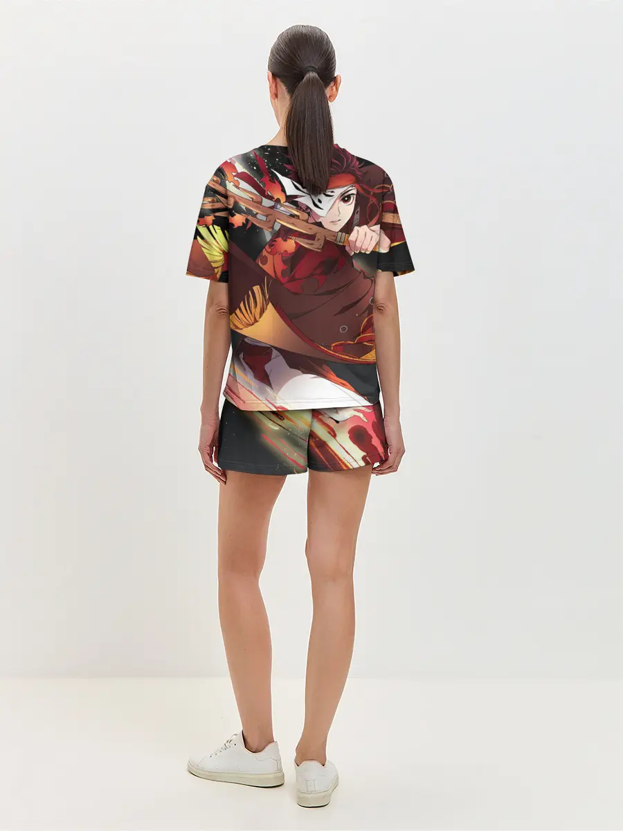 Женская пижама с шортами / КЛИНОК РАССЕКАЮЩИЙ ДЕМОНОВ