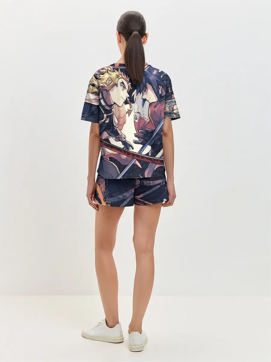 Женская пижама с шортами / Два Клинка