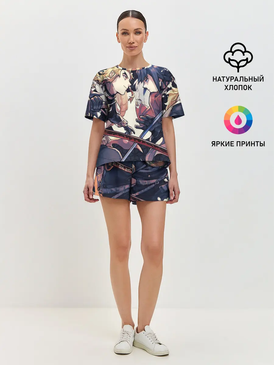 Женская пижама с шортами / Два Клинка