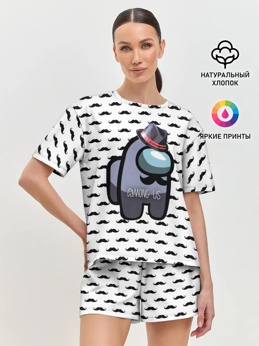 Женская пижама с шортами / Among Us