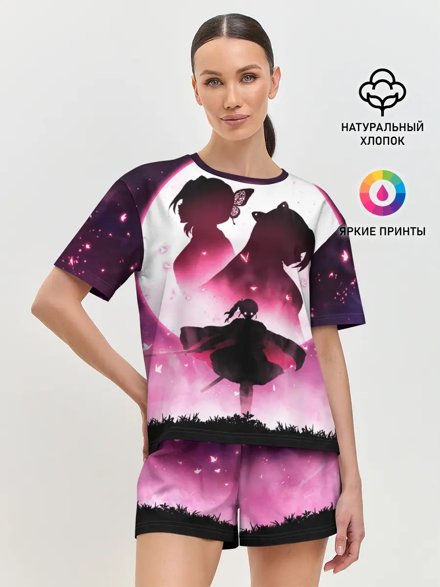 Женская пижама с шортами / Столп Бабочки