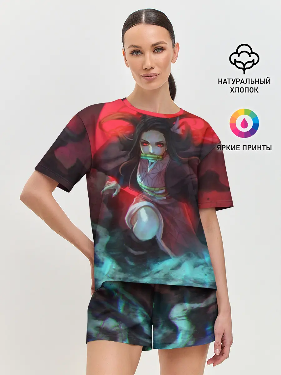 Женская пижама с шортами / НЕЗУКО ИЗ КЛИНКА