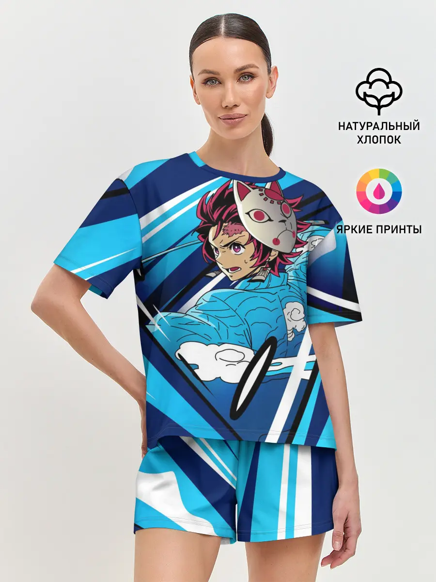 Женская пижама с шортами / Клинок рассекающий демонов