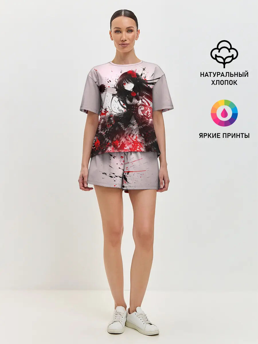Женская пижама с шортами / рандеву с жизнью