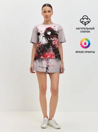 Женская пижама с шортами / рандеву с жизнью