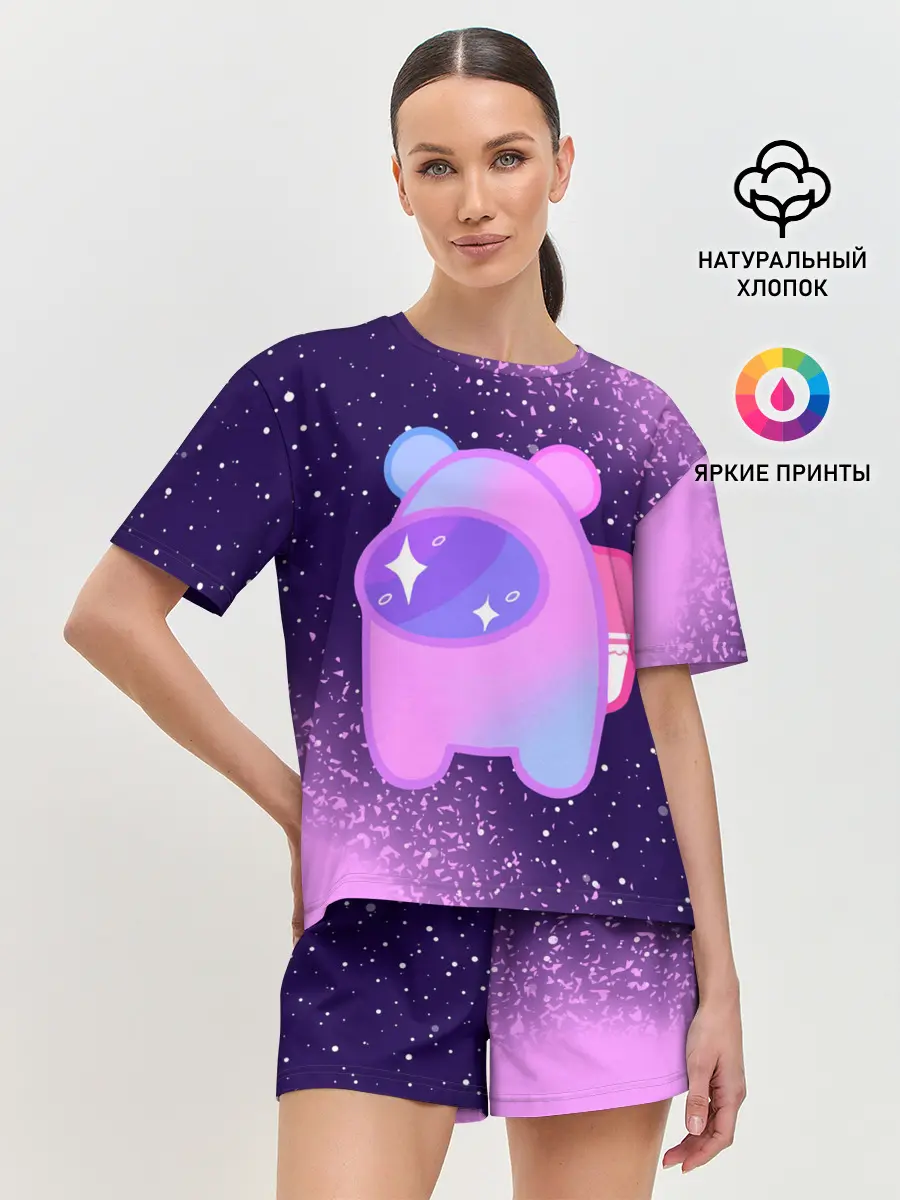 Женская пижама с шортами / AMONG US - SPACE