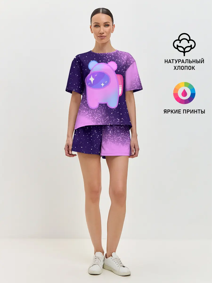 Женская пижама с шортами / AMONG US - SPACE