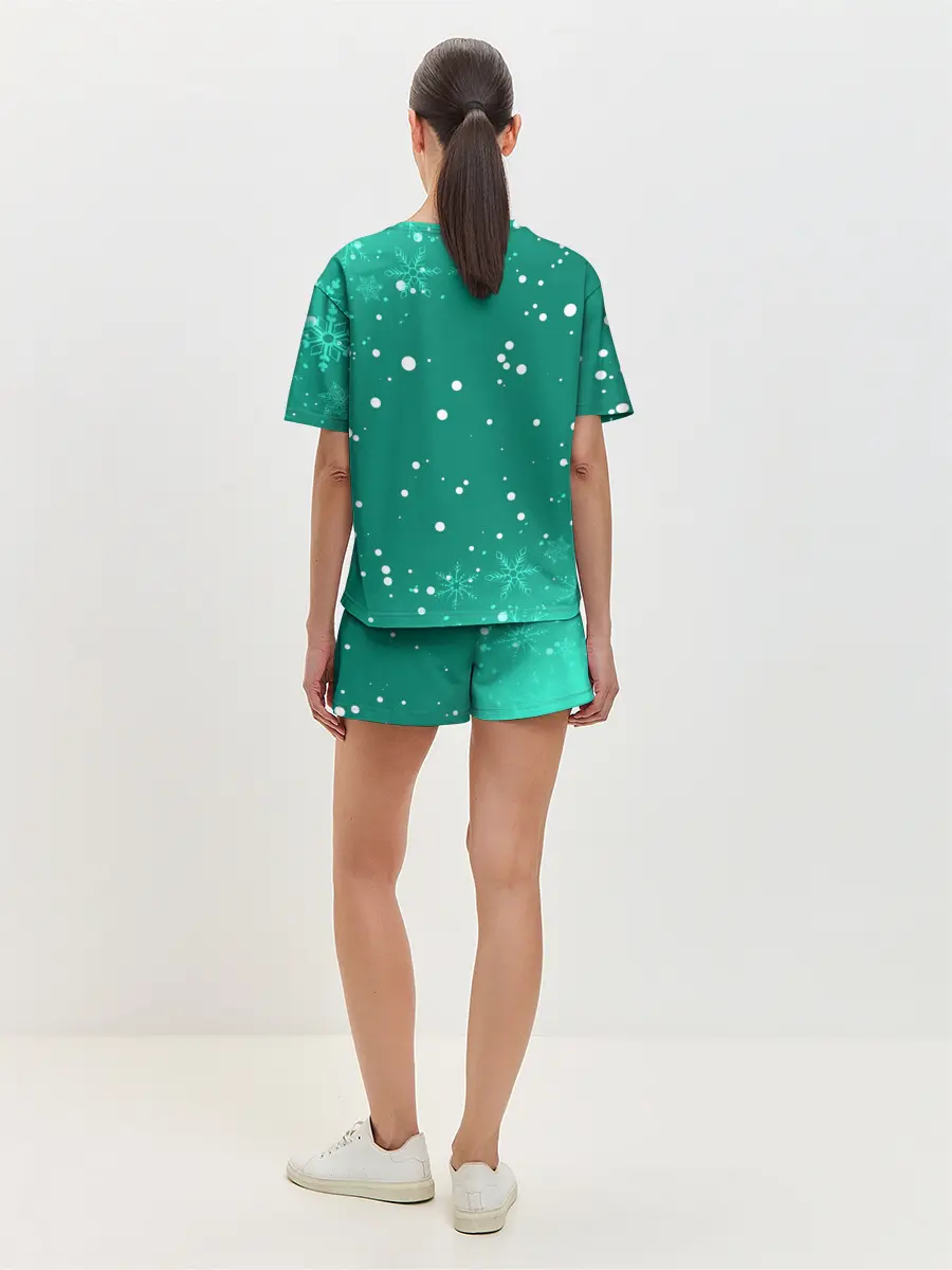 Женская пижама с шортами / AMONG US - СНЕЖНЫЙ