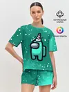 Женская пижама с шортами / AMONG US - СНЕЖНЫЙ