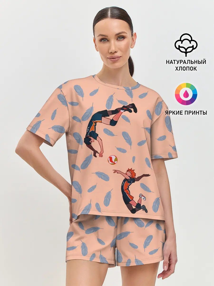 Женская пижама с шортами / Karasuno Tobio x Hinata