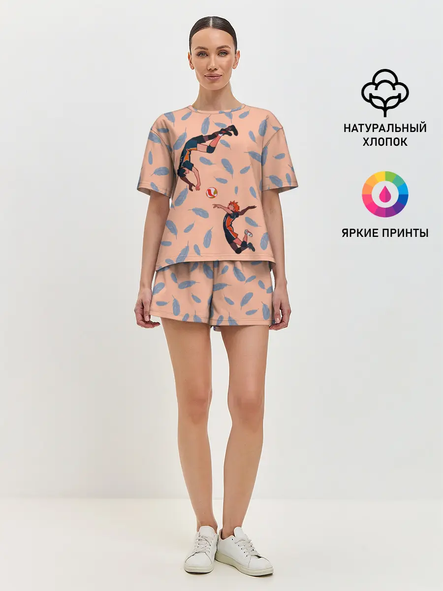 Женская пижама с шортами / Karasuno Tobio x Hinata