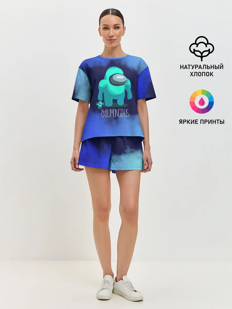 Женская пижама с шортами / Among Us.