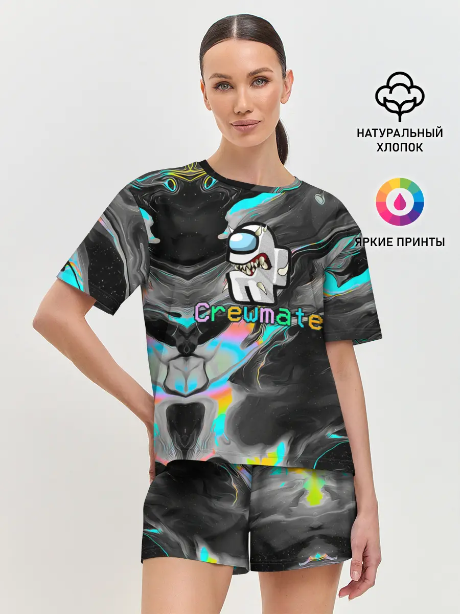 Женская пижама с шортами / Among Us