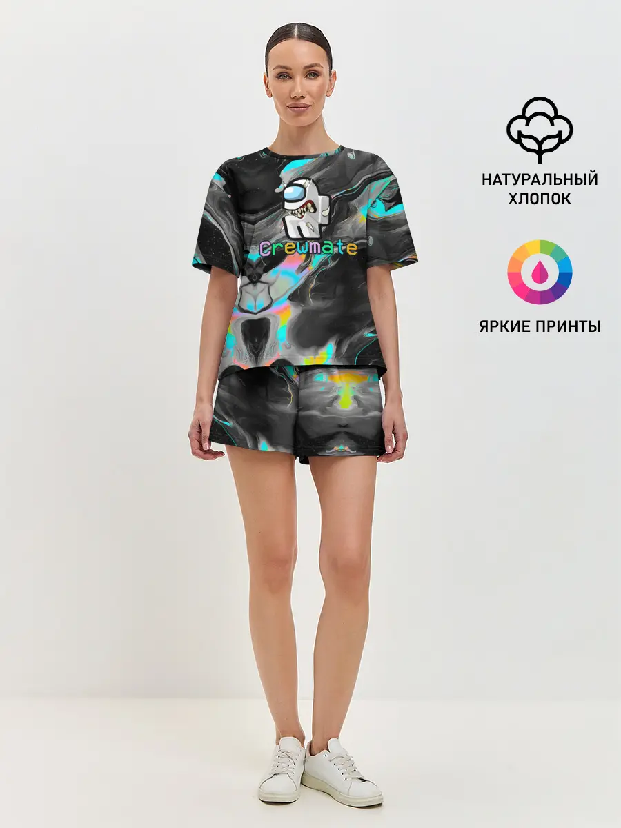 Женская пижама с шортами / Among Us