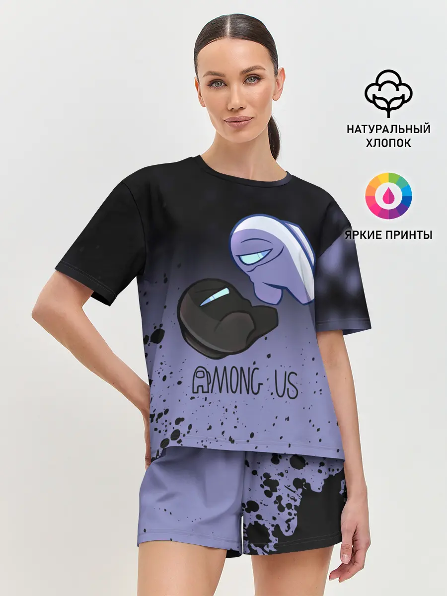 Женская пижама с шортами / AMONG US - Кто Импостор?