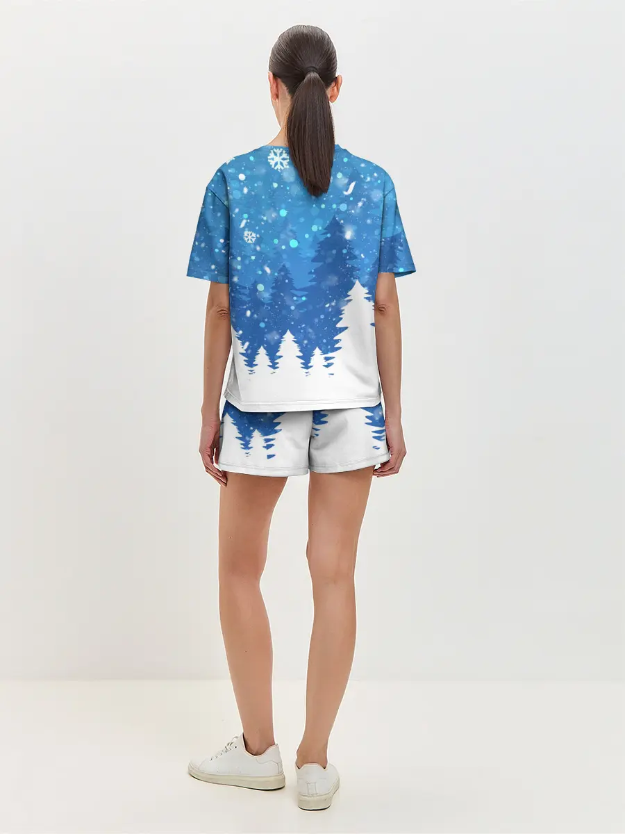 Женская пижама с шортами / Новогодний Манкрафт