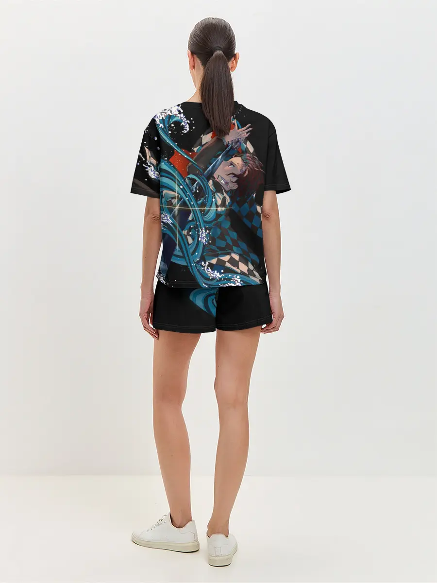 Женская пижама с шортами / КЛИНОК РАССЕКАЮЩИЙ ДЕМОНОВ