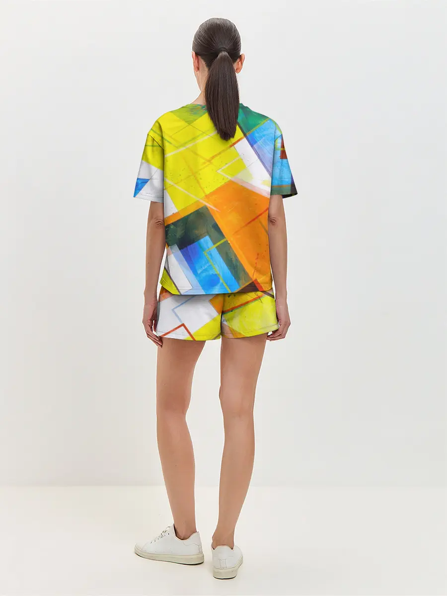 Женская пижама с шортами / Геометрический хаос