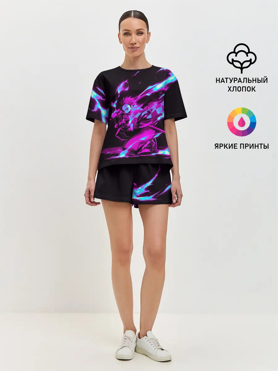 Женская пижама с шортами / НЕОНОВЫЙ ТАНДЖИРО