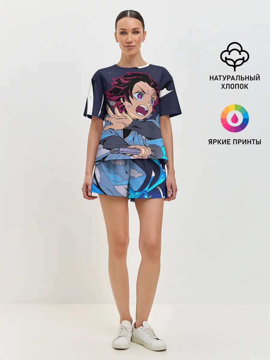 Женская пижама с шортами / Клинок Рассекающий Демонов