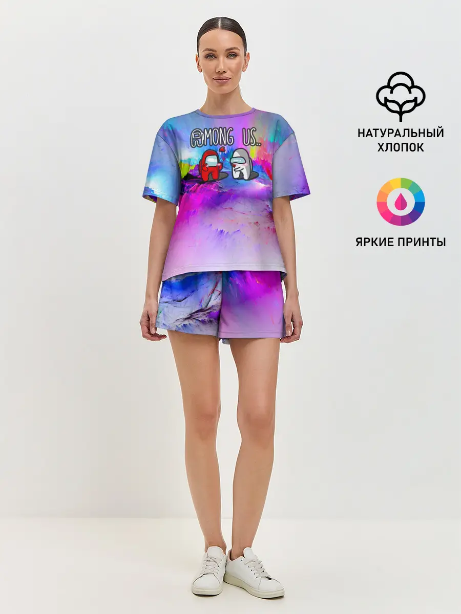 Женская пижама с шортами / Among Us love
