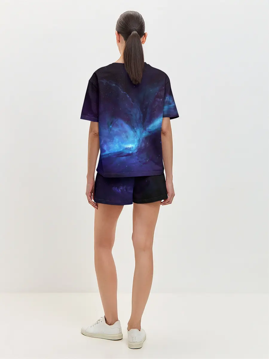 Женская пижама с шортами / Космос