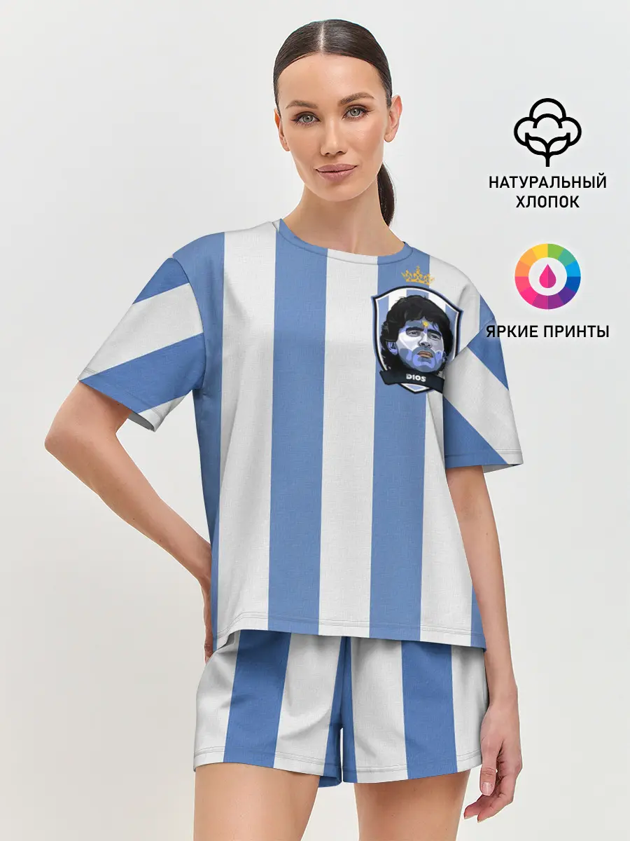 Женская пижама с шортами / Диего Армандо Марадона D10S