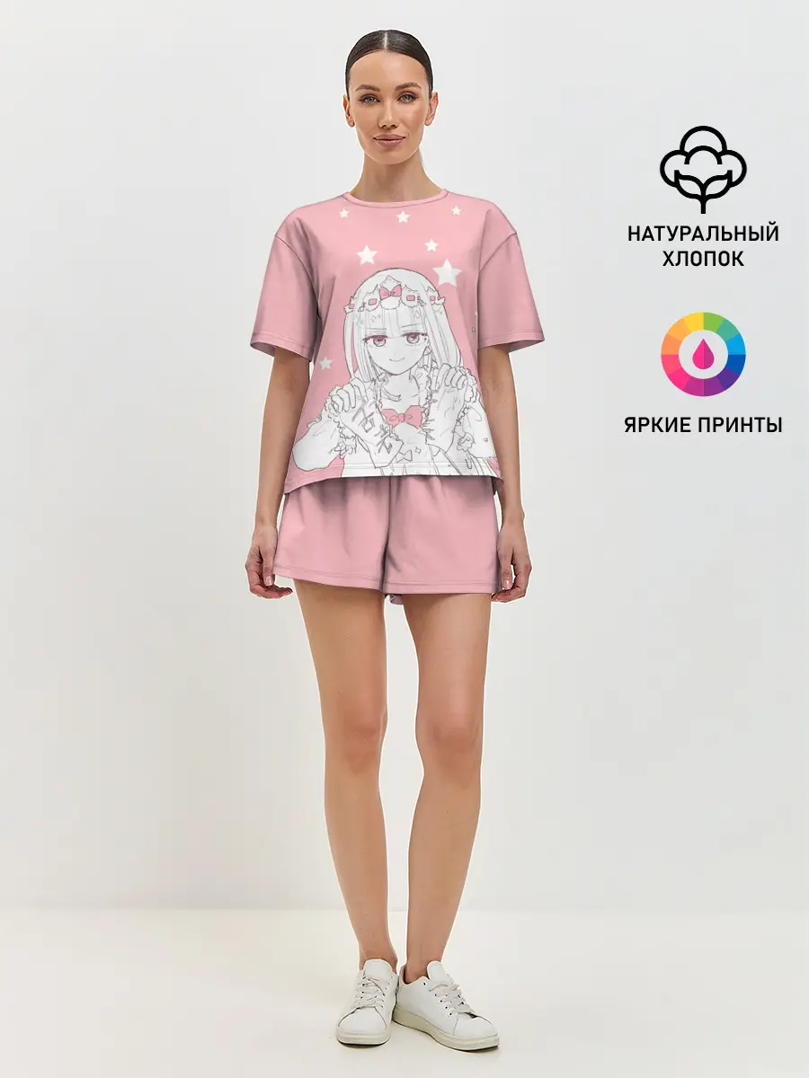 Женская пижама с шортами / Сон в замке демона