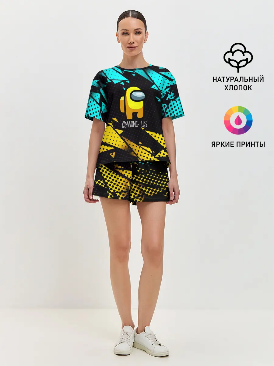 Женская пижама с шортами / AMONG US / АМОНГ АС