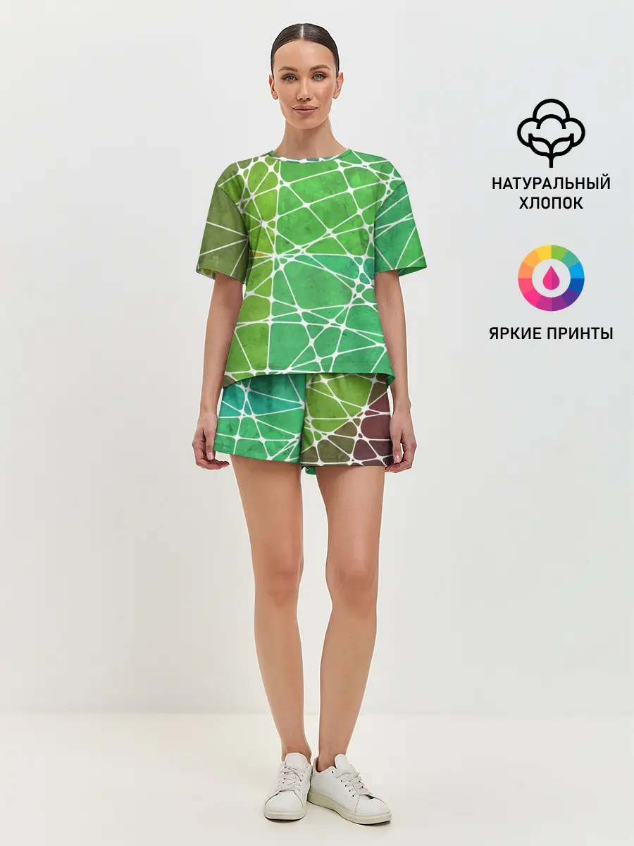 Женская пижама с шортами / Абстракция камень