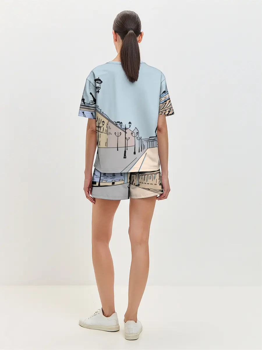 Женская пижама с шортами / Петербург, я люблю тебя