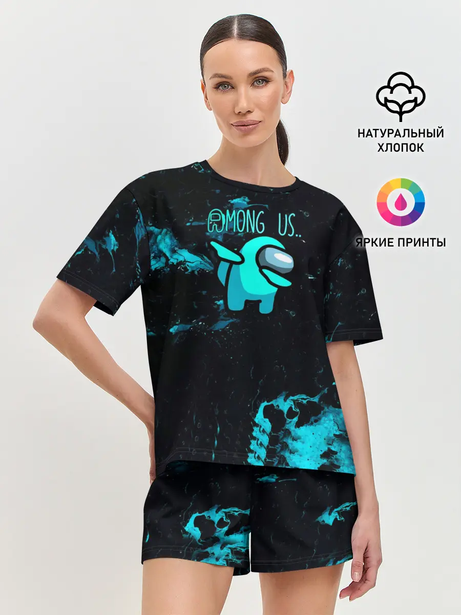 Женская пижама с шортами / Among Us Dab