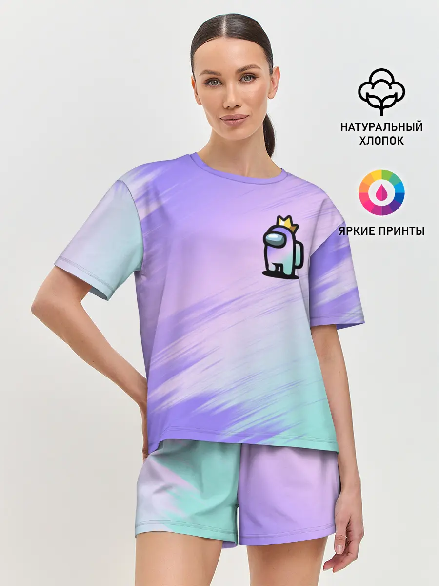 Женская пижама с шортами / AMONG US GRADIENT